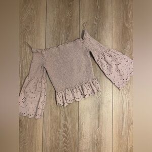 Express pink off the shoulder blouse in size S
